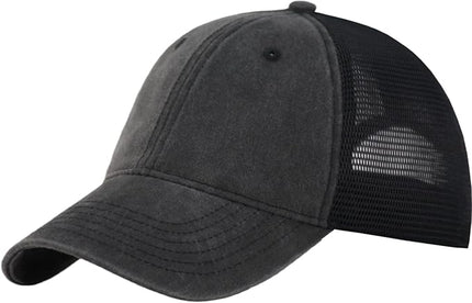 CYGTE Distressed Soft Trucker Hat | XL/XXL Available | Unstructured Vinatge Washed Snapback Baseball Cap for Men Women