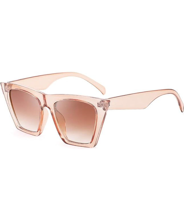 FEISEDY Vintage Square Cat Eye Sunglasses Women Trendy Cateye Sunglasses B2473