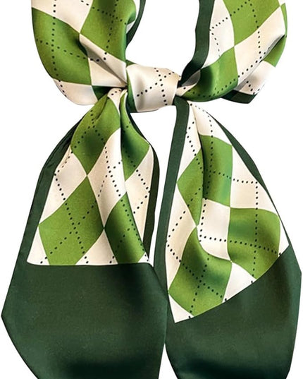 Head Scarf Purse Handle Neck Satin Hair Scarfs For Bag Lightweight Silky Long Thin Women's Fashion Scarves 59 * 5.9”