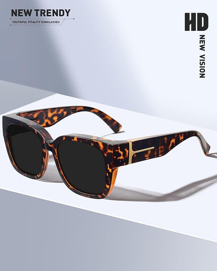 MEETSUN Oversized Fit Over Glasses Sunglasses for Women Men Large Trendy Polarized Sunglasses for Driving UV Protection