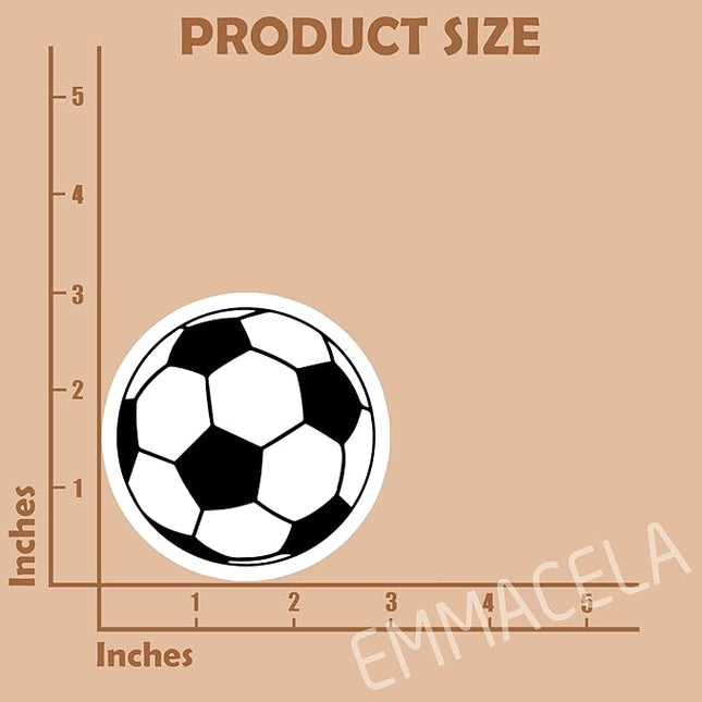 (3PCS) Soccer Ball Stickers – Waterproof Vinyl Decals for Laptop, Water Bottle, Notebook, Phone, Gift for Soccer Players, Teams, Fans, Sports Stickers – 3" x 3"