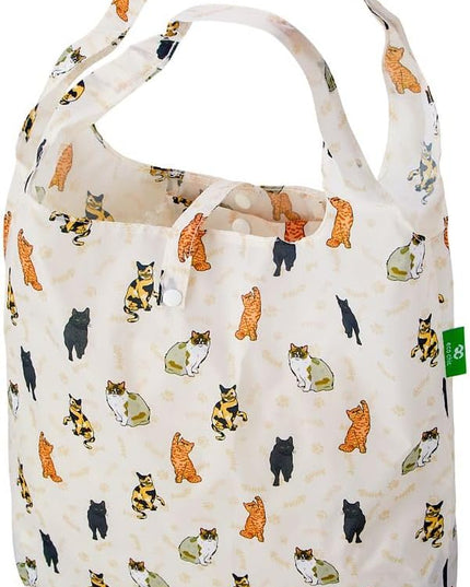 ECO CHIC Foldable Reusable Grocery Bags - Lightweight, Recycled & Reusable Shopping Bag - Waterproof Packable Tote
