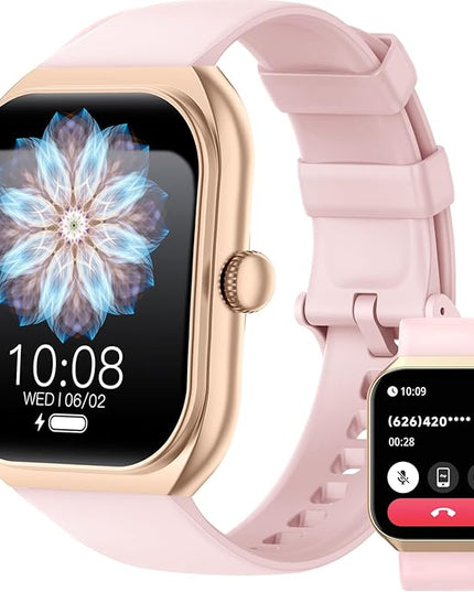 Smart Watch for iOS and Android Phones,2025 HD 2.01" Screen Smart Watches for Women,1ATM Waterproof,112+ Sports Modes Fitness Activity Tracker,Heart Rate Sleep Monitor Steps Calories Counter