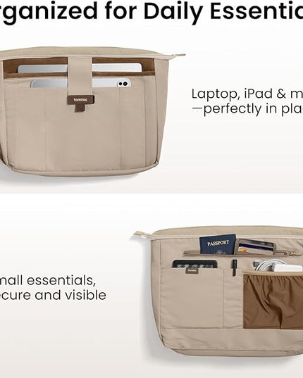 tomtoc 16-inch Puffy Laptop Tote Bag for Women 13.5L, Lightweight Puffer Work Tote with Padded Laptop Compartment for 15/16-inch MacBook, Large Capacity Tote Bag for Office, Business, Daily Essentials