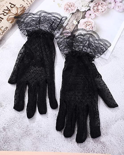 Sahabowi Satin Gloves Formal Bridal Banquet Party Wedding Opera Solid Colorful Mitten For Women