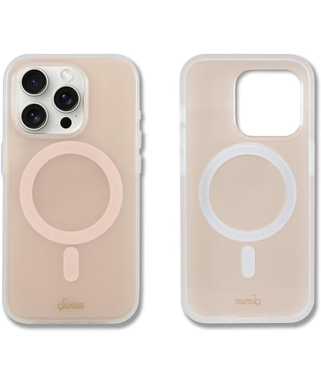 Sonix Protective Phone Case for iPhone 15 Pro | Compatible with Magsafe | 10ft Drop Tested | Jelly Apricot