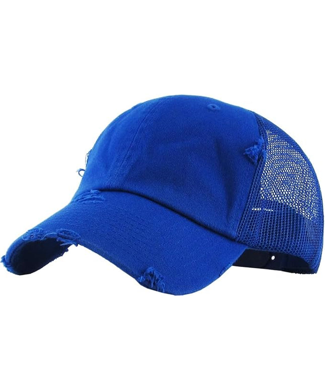 KBETHOS Vintage Washed Distressed Cotton Dad Hat Baseball Cap Adjustable Polo Trucker Unisex Style Headwear