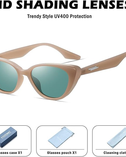 Retro Vintage Narrow Cat Eye Sunglasses for Women 90s Small Chic Style Trendy Sunnies UV400 Protection FZN7514