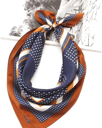ANDANTINO 100% Real Mulberry Silk Scarf -21'' x 21''- Lightweight Neckerchief –Women Men Small Square Digital Printed Scarves