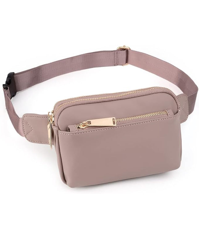 UTO Fanny Pack for Women Crossbody Trendy Fashion Belt Purse Chest Waist Hip Bumbag for Outdoor Shopping Travel Hiking