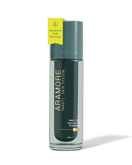 Aramore NAD+ Cell Energizing Skin Care Treatment with Proprietary NAD+ Precursor Complex, Clinically Proven to Target 12 Signs of Aging - 50ml