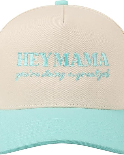 MIRMARU Two-Tone Vintage Canvas Trucker Hats for Men & Women, Adjustable Size Baseball Caps with Trendy Embroidered Design
