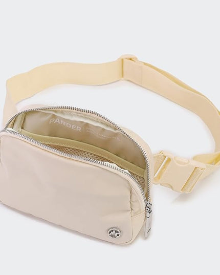 Pander Unisex Belt Bag Fanny Pack for Women with Adjustable Strap, Small Waist Pouch for Workout Running Traveling Hiking