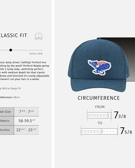 LRD Coastline Snapback Hat - Water Resistant Floating Crown Performance Cap