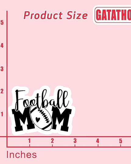 (3PCS) Football Mom Sticker Decals Football Stickers Waterproof Vinyl Decal for Book Laptop Tumblers, Cups, Water Bottles, Phone Case, Football Gifts for Mom Mama Mother's Day, 3" x 2.2 "