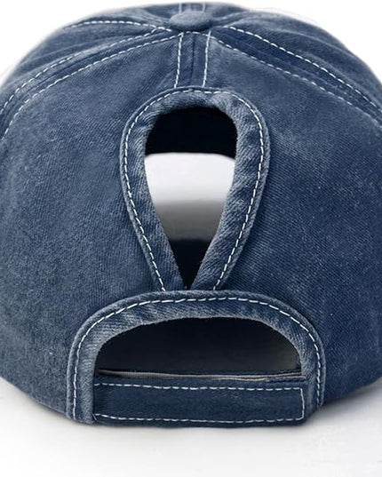 YeeHeen Ponytail Baseball Cap for Women High Messy Bun Caps Washed Cotton Hats