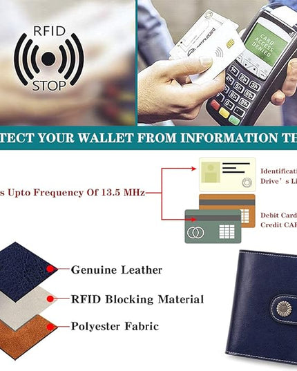 FALAN MULE Small Wallet for Women Leather Bifold Compact Small Womens Wallet with RFID Blocking
