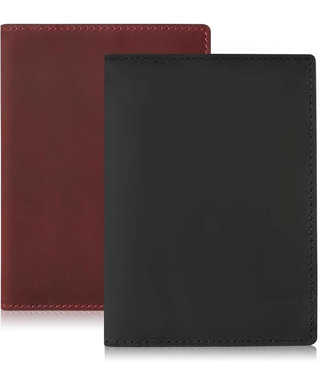 Jack&Chris Leather Passport Holder, Handmade Passport cover, Travel Wallet Cover Case for Men and Women, Leather Travel Documents Organizer Protector, JC107