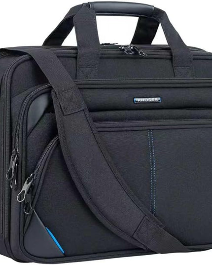 KROSER Laptop Bag 17.3 Inch Premium Laptop Briefcase, Expandable Laptop Shoulder Messenger Bag Durable Computer Case
