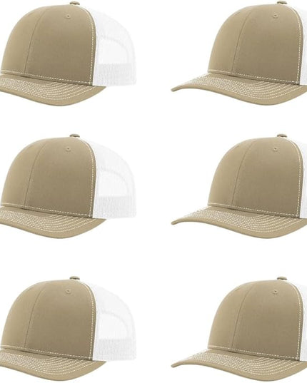 Richardson 112 Classic Six-Panel Adjustable Snapback Trucker Cap | Bulk Packs Available