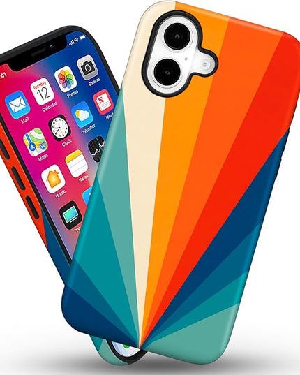 Magnetic for iPhone 17 Case Cute Frog Stripes Phone Case, Summer Shockproof Slim TPU and Hard PC Protective Phone Cover Compatible with MagSafe Designed for Women Girls