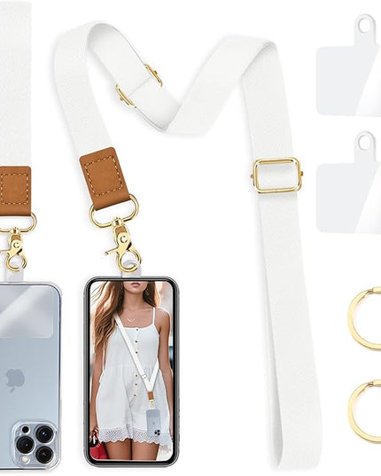 Phone Lanyard Crossbody Strap, Cell Phone Lanyards for around the Neck Cross Body, Wristlet Wrist Strap Adjustable for Women Keys Case Accessories Beach Travel Essentials
