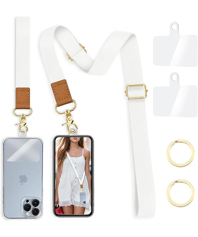 Phone Lanyard Crossbody Strap, Cell Phone Lanyards for around the Neck Cross Body, Wristlet Wrist Strap Adjustable for Women Keys Case Accessories Beach Travel Essentials