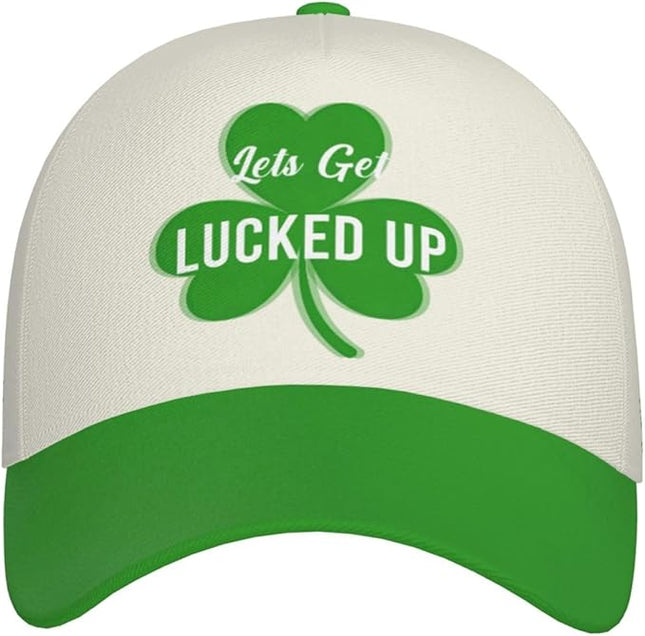 St. Patrick's Day Baseball Cap for Men Women Flower Print Sport Outdoor Travel Trucker Hat Sun Protection Dad Hats