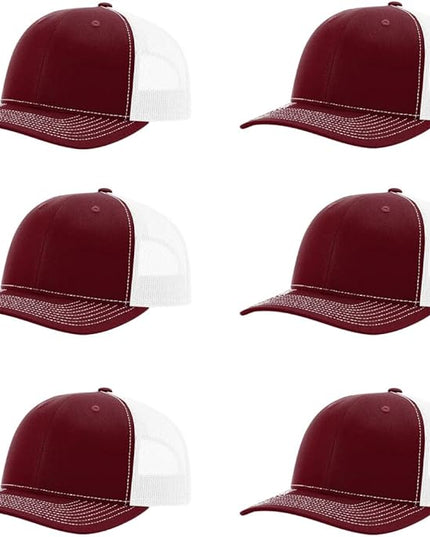 Richardson 112 Classic Six-Panel Adjustable Snapback Trucker Cap | Bulk Packs Available