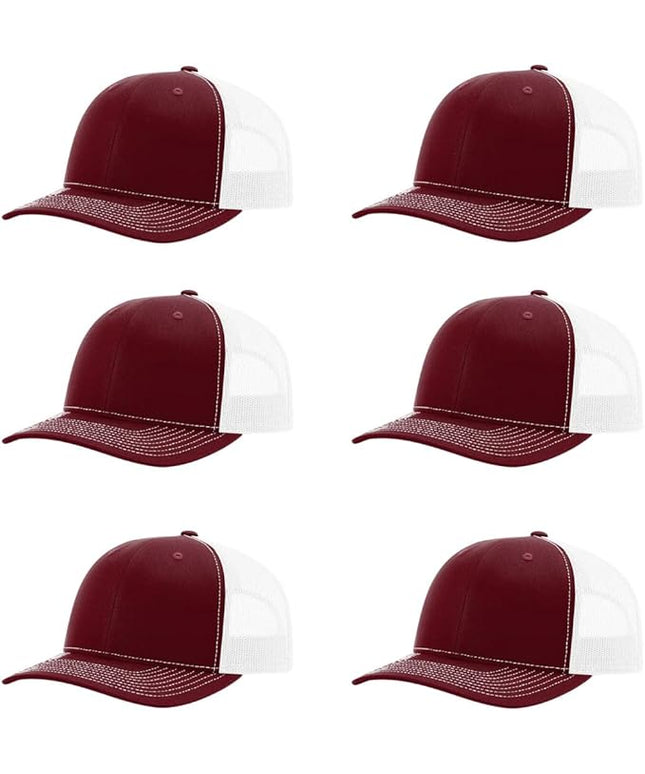 Richardson 112 Classic Six-Panel Adjustable Snapback Trucker Cap | Bulk Packs Available