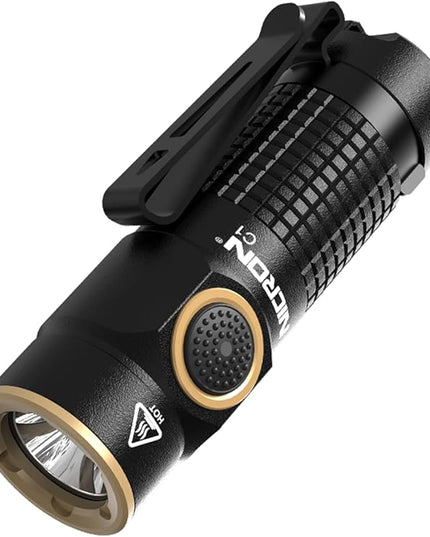 NICRON 1200 Lumens EDC Flashlight with Magnet, Rechargeable Pocket Light Compact High Lumens Handheld Light, C1 Mini Flashlight 7 Modes for Outdoor Camping, Hiking (Black)