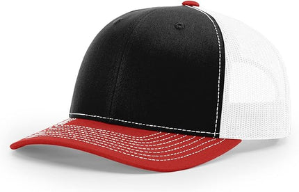 Richardson 112 Trucker Hat - Premium Adjustable Snapback Hat - Structured Six Panel Richardson Blank Caps