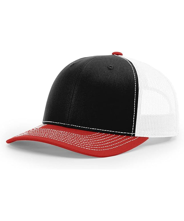 Richardson 112 Trucker Hat - Premium Adjustable Snapback Hat - Structured Six Panel Richardson Blank Caps
