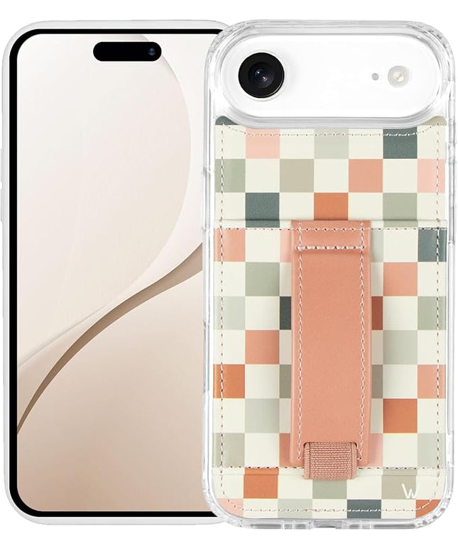 Walli Cases for iPhone 17 Air Case Aesthetic Wallet Phone Case Card Holder, Securely Holds up to 2 Cards - Cute, Trendy Phone Cover for Women, fits iPhone 17 Air, with Kickstand & Finger Strap