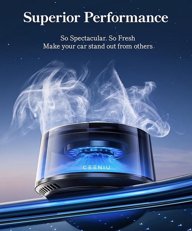 Ceeniu Smart Car Air Fresheners, Premium Scenic Fragrance Car Diffuser, Auto On/Off, Adjustable Intensity, Sandalwood Cologne & Cherry Blossom Lasts for 4 months, 2025 New CF8 Automotive Freshener