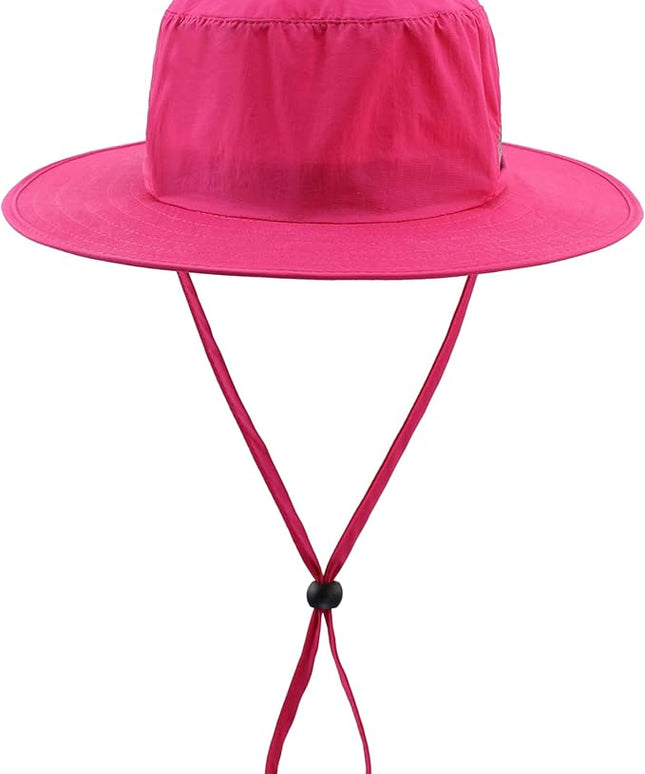 LLmoway Kids Sun Protection Hat Quick Dry Adjustable Wide Brim Mesh Bucket Hat