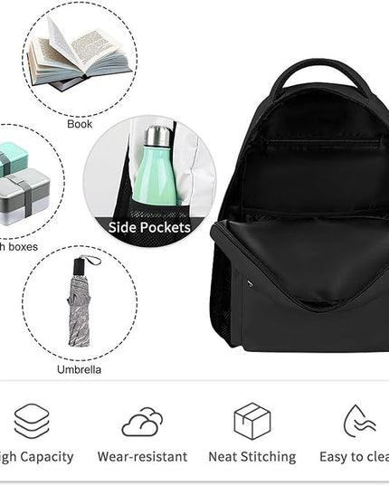 Fashion Carbon Black Backpack Lightweight Large Capacity Laptop Daybag for Travel Work