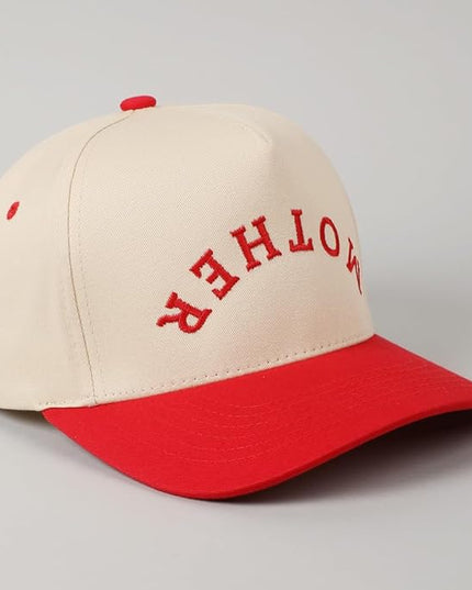 MIRMARU Two-Tone Vintage Canvas Trucker Hats for Men & Women, Adjustable Size Baseball Caps with Trendy Embroidered Design