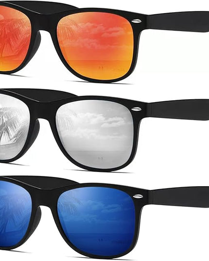 DEMIKOS Sunglasses Men Polarized Sunglasses for Mens Womens Retro Mirror Lens for Driving Fishing UV Protection