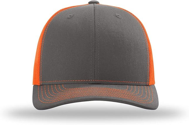 Richardson 112 Trucker Hat - Premium Adjustable Snapback Hat - Structured Six Panel Richardson Blank Caps