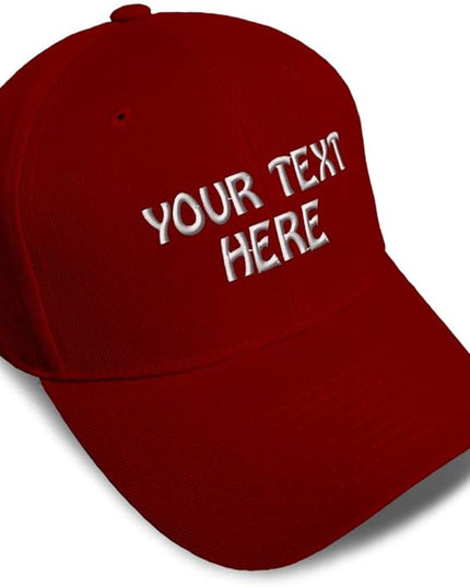 Baseball Cap Custom Personalized Text Dad Hats for Men & Women Strap Closure