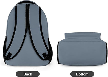 Fashion Slate Gray Backpack Lightweight Large Capacity Laptop Daybag for Travel Work