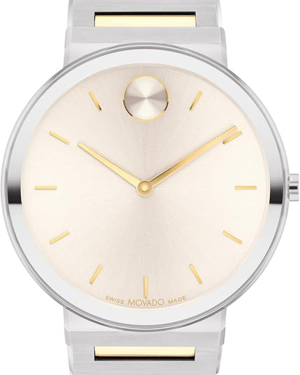 Movado Bold Horizon Ultra Thin Watch for Men and Women - Swiss Made - Water Resistant 3ATM/30 Meters - Sleek and Slim Premium Luxury Wristwatch for Everyone - 40mm