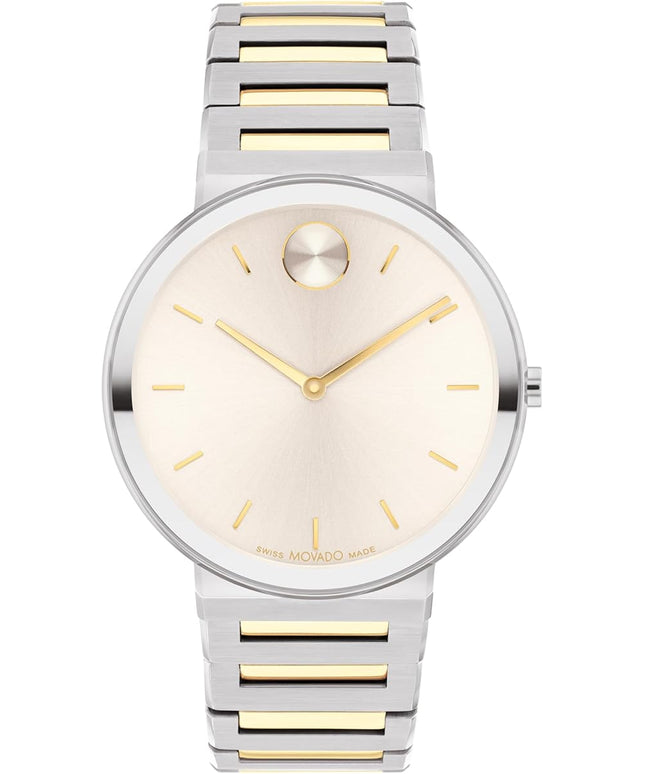 Movado Bold Horizon Ultra Thin Watch for Men and Women - Swiss Made - Water Resistant 3ATM/30 Meters - Sleek and Slim Premium Luxury Wristwatch for Everyone - 40mm