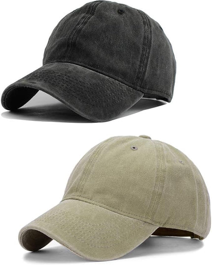 HH HOFNEN Men Women Washed Distressed Twill Cotton Baseball Cap Vintage Adjustable Dad Hat