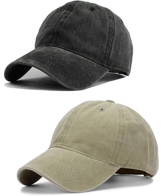 HH HOFNEN Men Women Washed Distressed Twill Cotton Baseball Cap Vintage Adjustable Dad Hat