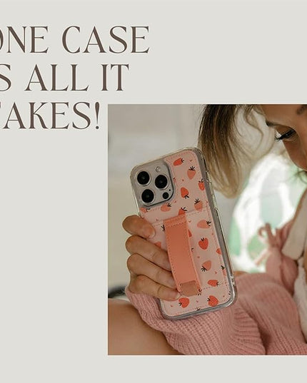 Walli Cases for iPhone 17 Pro Max Case Aesthetic Wallet Phone Case Card Holder, Securely Holds up to 2 Cards - Cute, Trendy Phone Cover for Women, fits iPhone 17 Pro Max, with Kickstand & Finger Strap