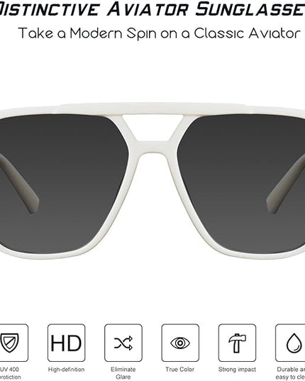 mosanana Oversized Aviator Sunglasses for Women and Men with Polarized Lens MS52243