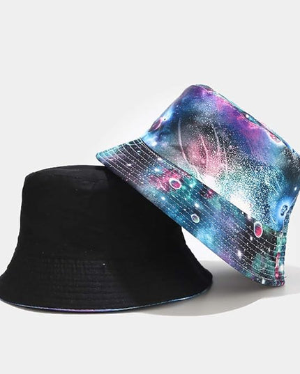 Malaxlx Unisex Bucket Hat Beach Sun Hat Aesthetic Fishing Hat for Men Women Teens, Reversible Double-Side-Wear