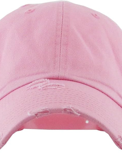 KBETHOS Vintage Washed Distressed Cotton Dad Hat Baseball Cap Adjustable Polo Trucker Unisex Style Headwear